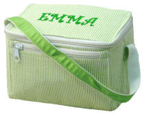 Lime Seersucker Lunch Box